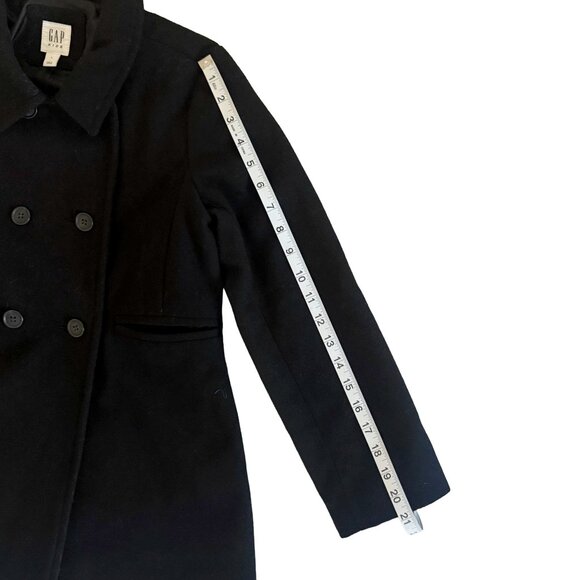 GAP Kids Classic Black Wool Winter Coat – Size L - Picture 4 of 5